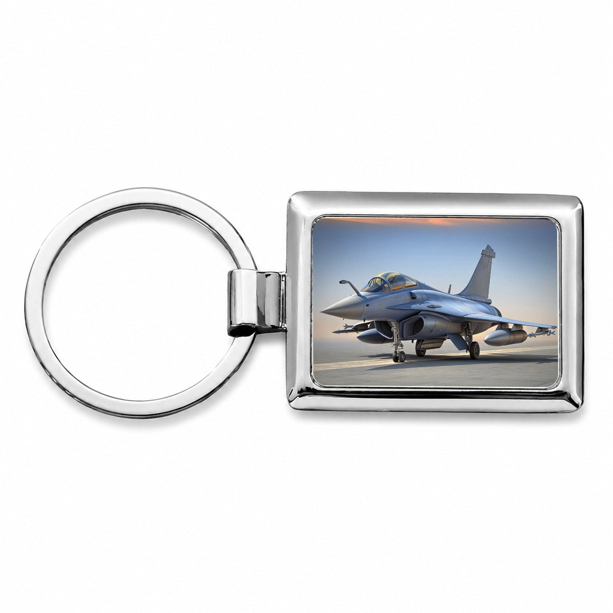 Dassault Rafale French Multirole Fighter Plane Rectangle Metal Keychain