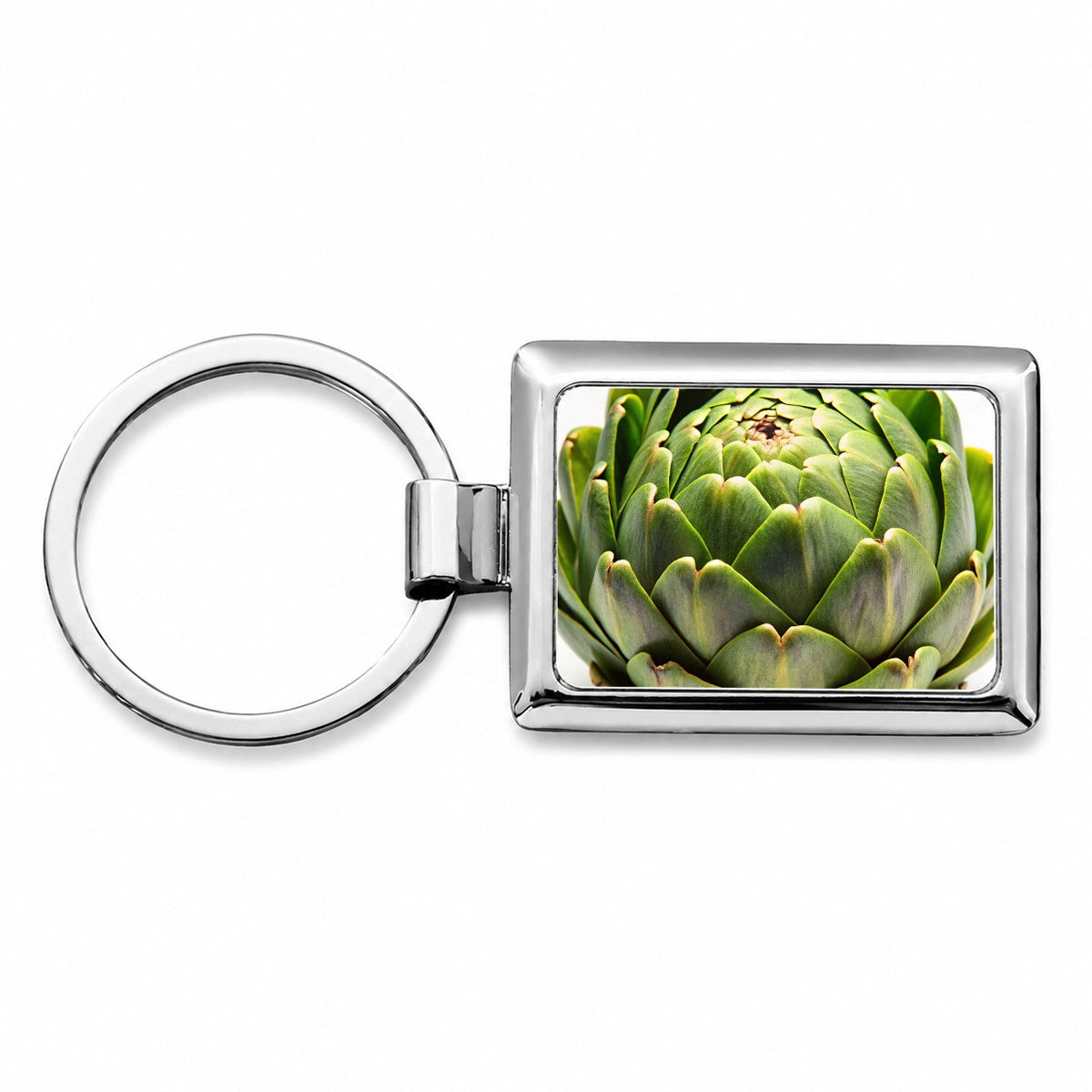Artichoke Vegetable Photo Rectangle Metal Keychain