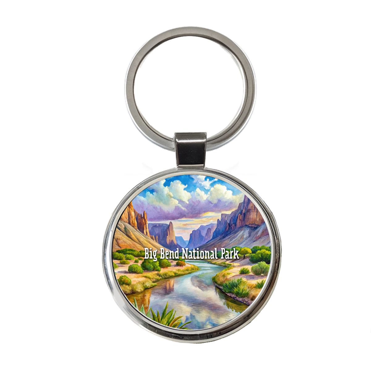 Big Bend National Park Texas Round Metal Keychain