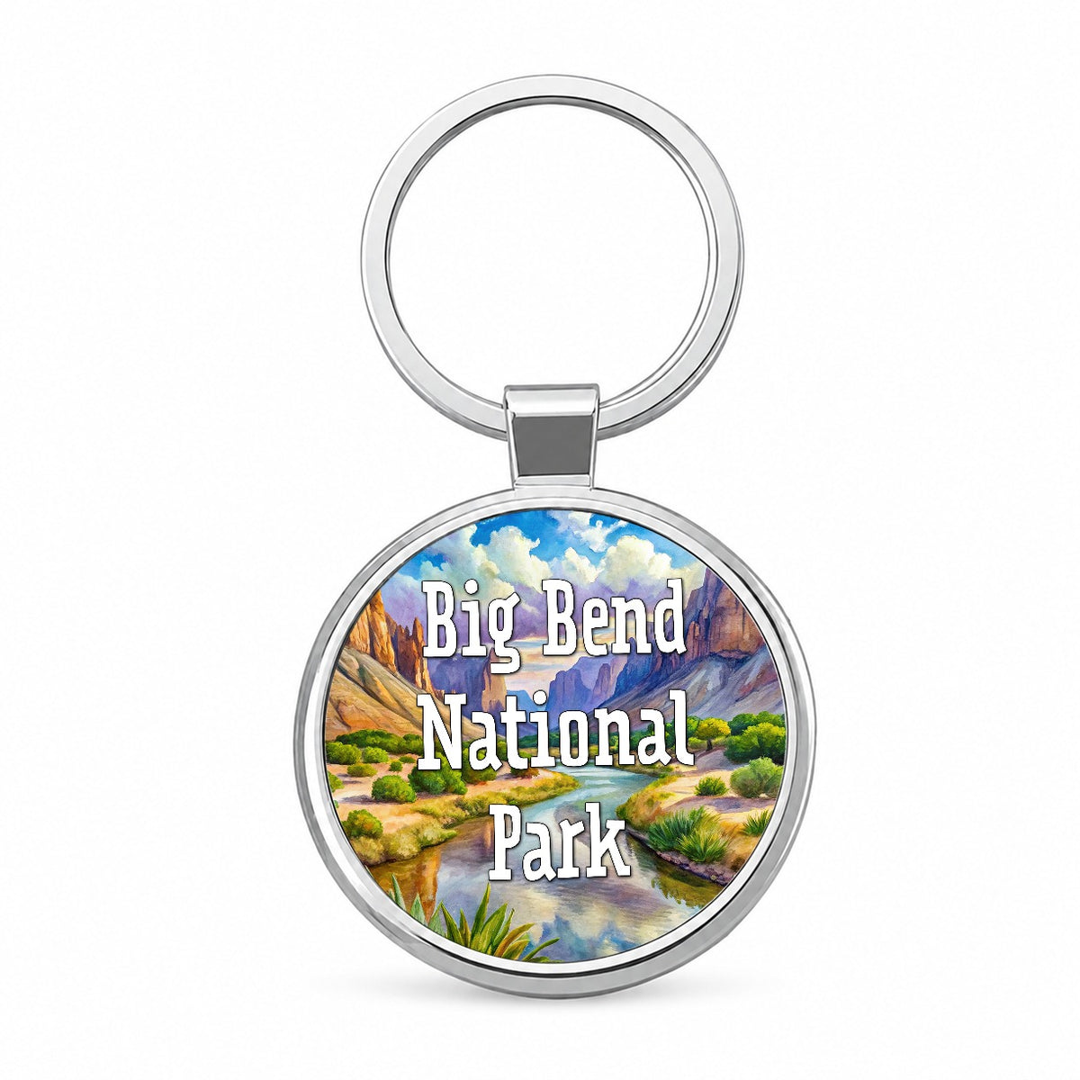 Big Bend National Park Texas Round Metal Keychain