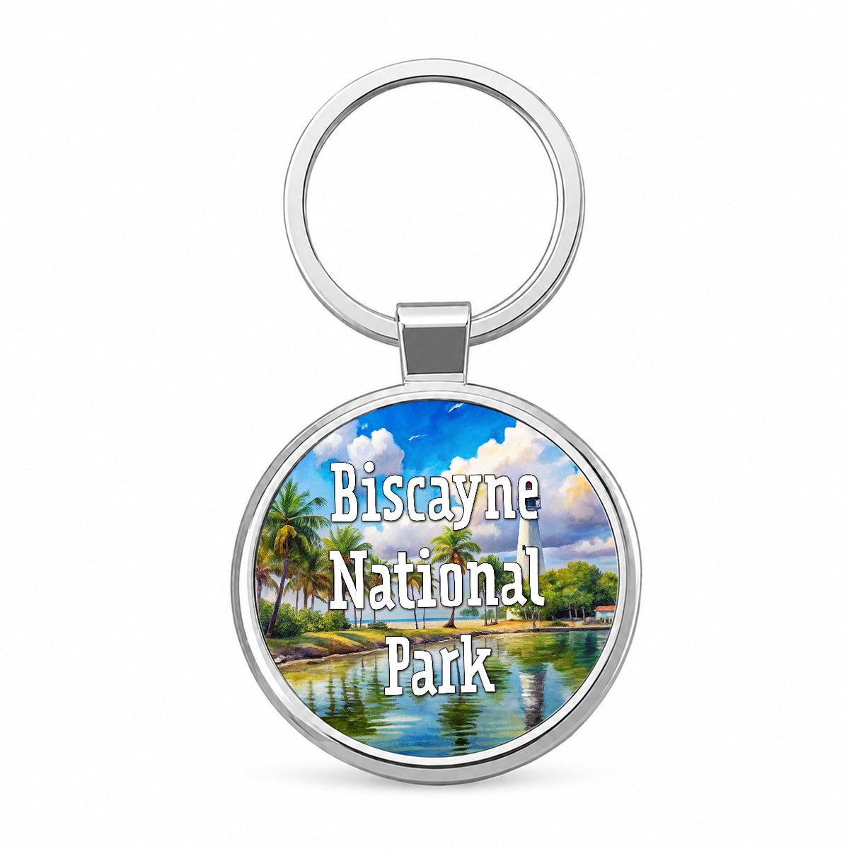 Biscayne National Park Florida Round Metal Keychain