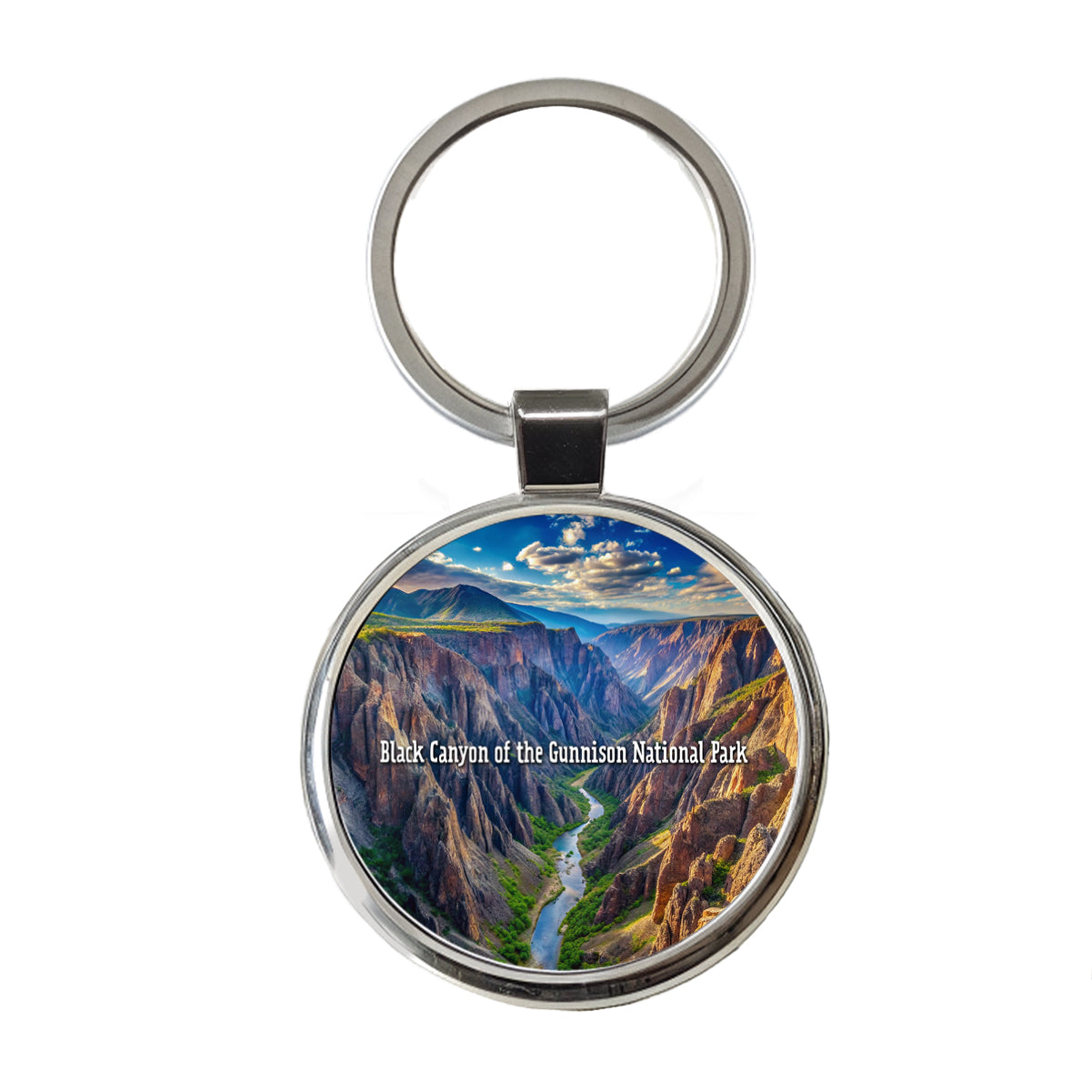 Black Canyon of the Gunnison National Park Colorado Round Metal Keychain