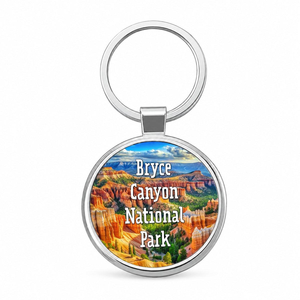 Bryce Canyon National Park Utah Round Metal Keychain