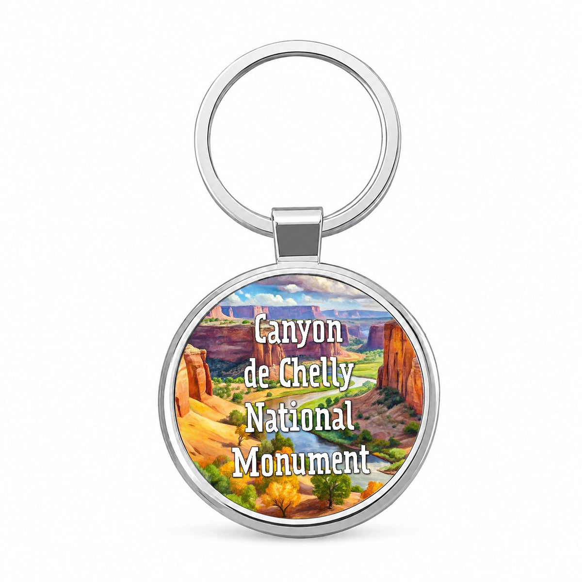 Canyon de Chelly National Monument Arizona Round Metal Keychain