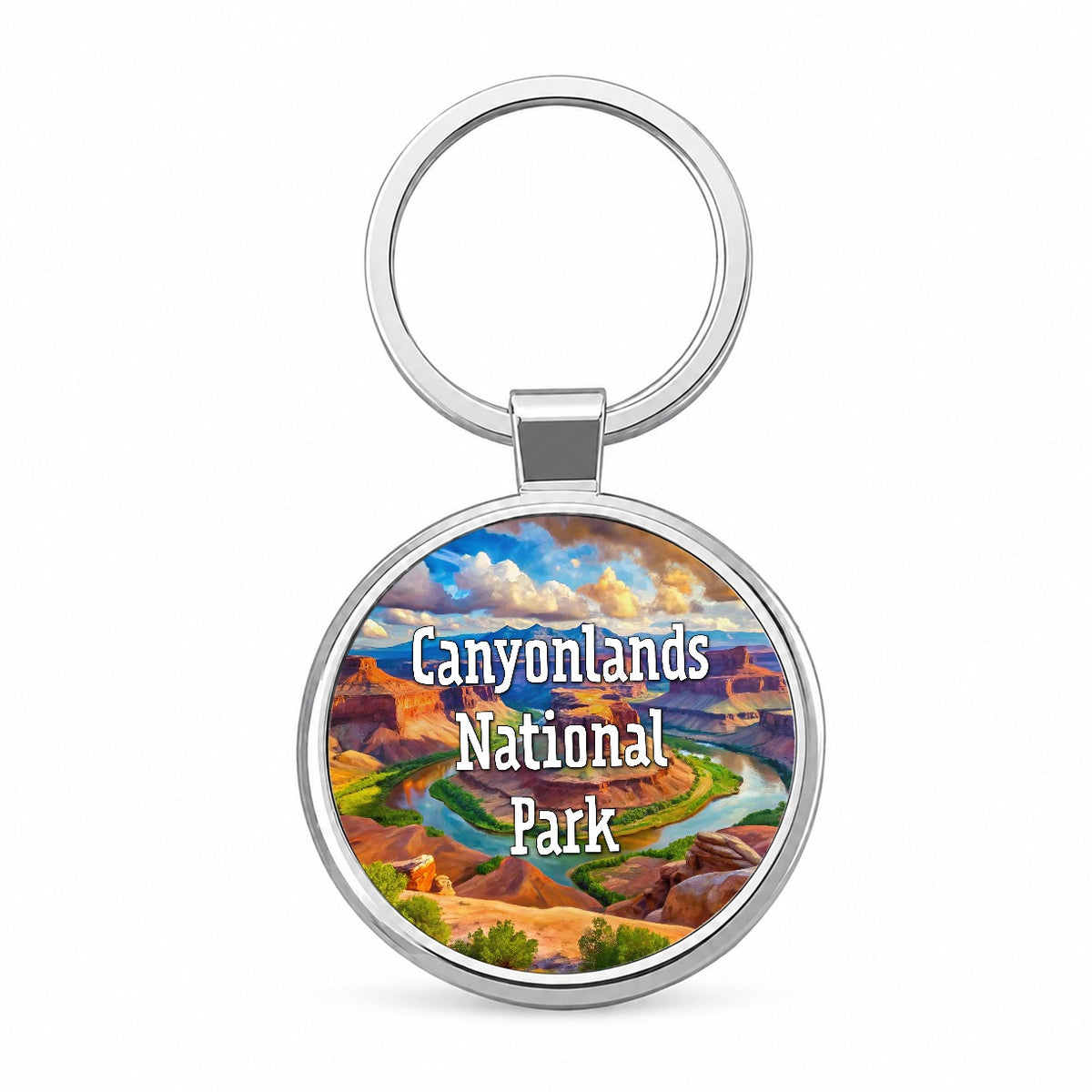 Canyonlands National Park Utah Round Metal Keychain