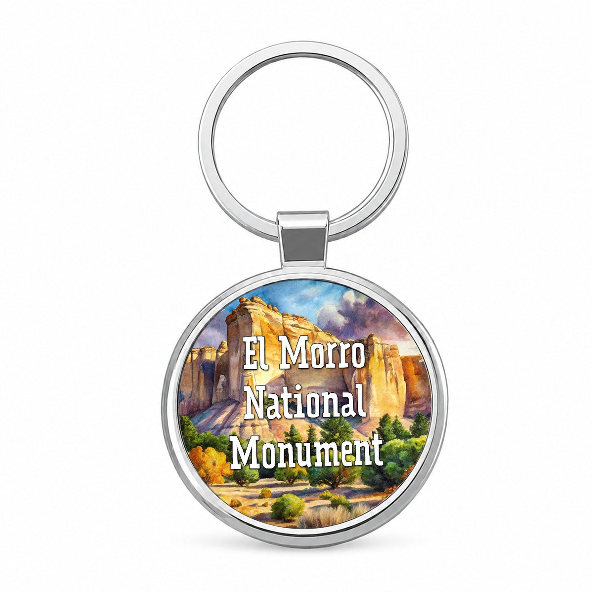 El Morro National Monument New Mexico Round Metal Keychain