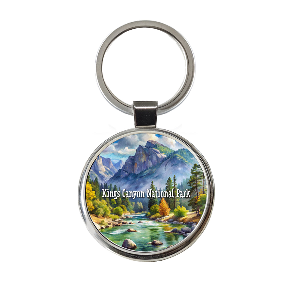 Kings Canyon National Park California Round Metal Keychain