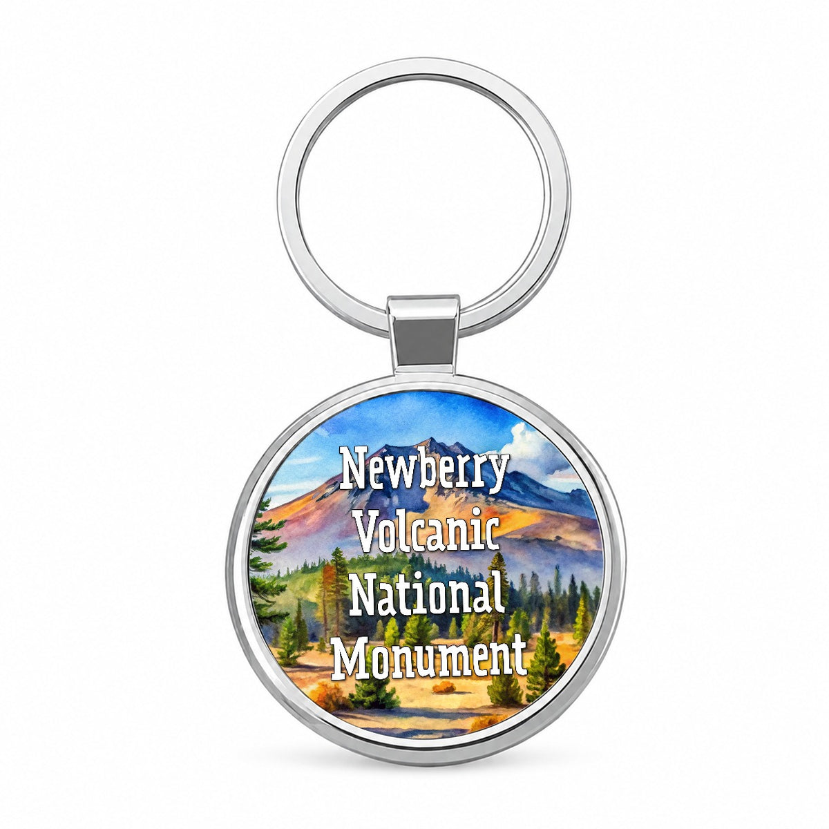 Newberry Volcanic National Monument Oregon Round Metal Keychain