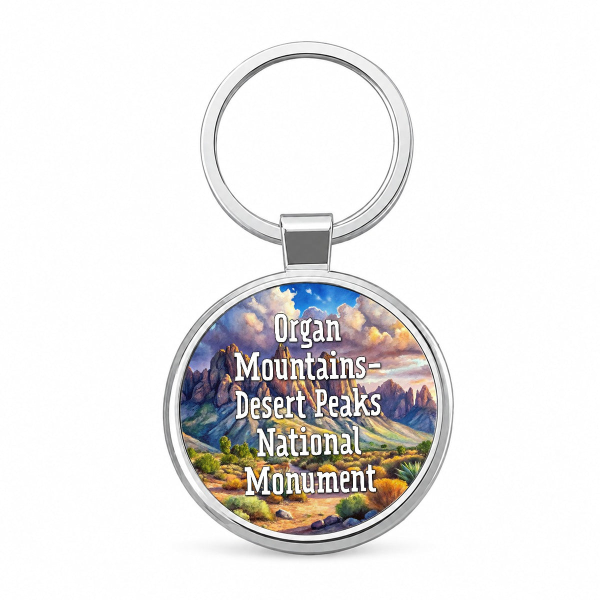 Organ Mountains-Desert Peaks National Monument New Mexico Round Metal Keychain