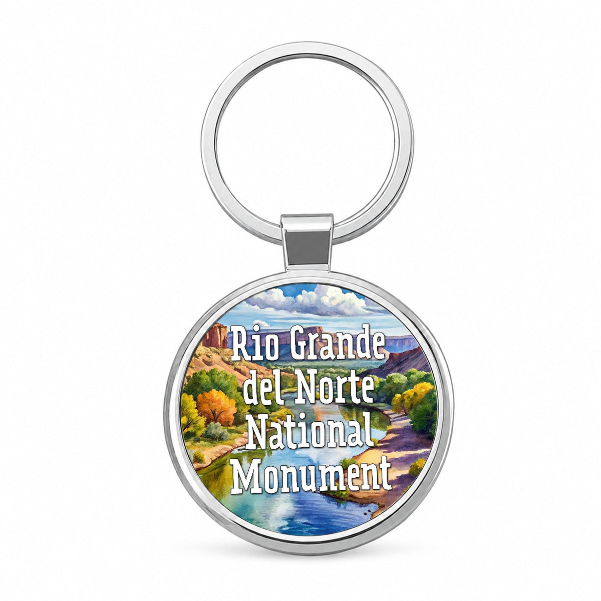 Rio Grande del Norte National Monument New Mexico Round Metal Keychain