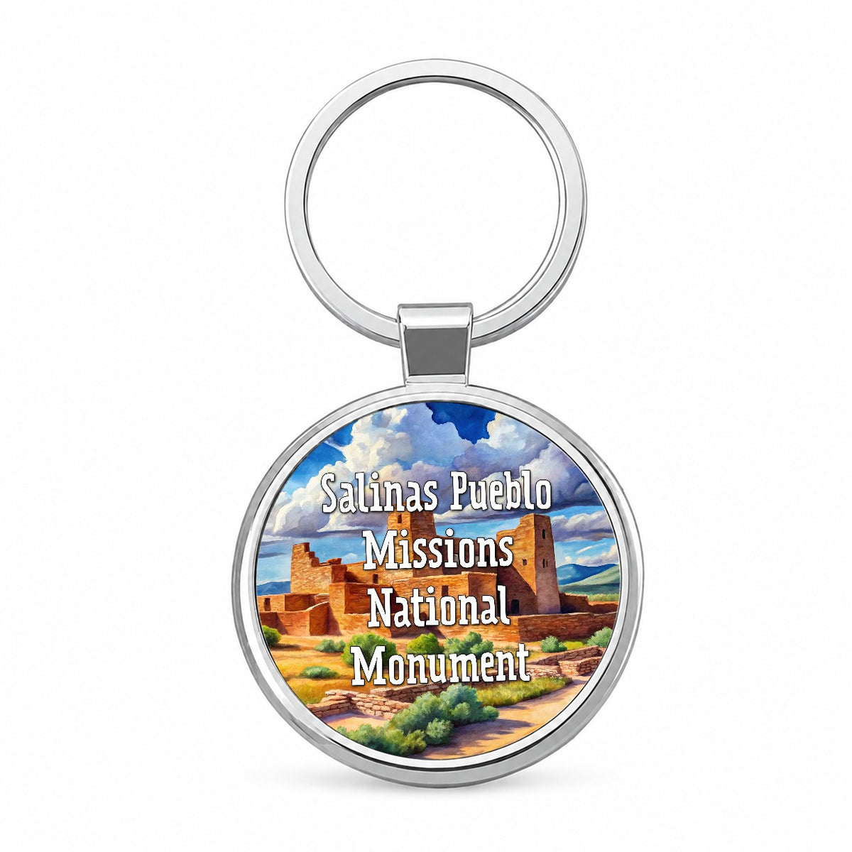 Salinas Pueblo Missions National Monument New Mexico Round Metal Keychain