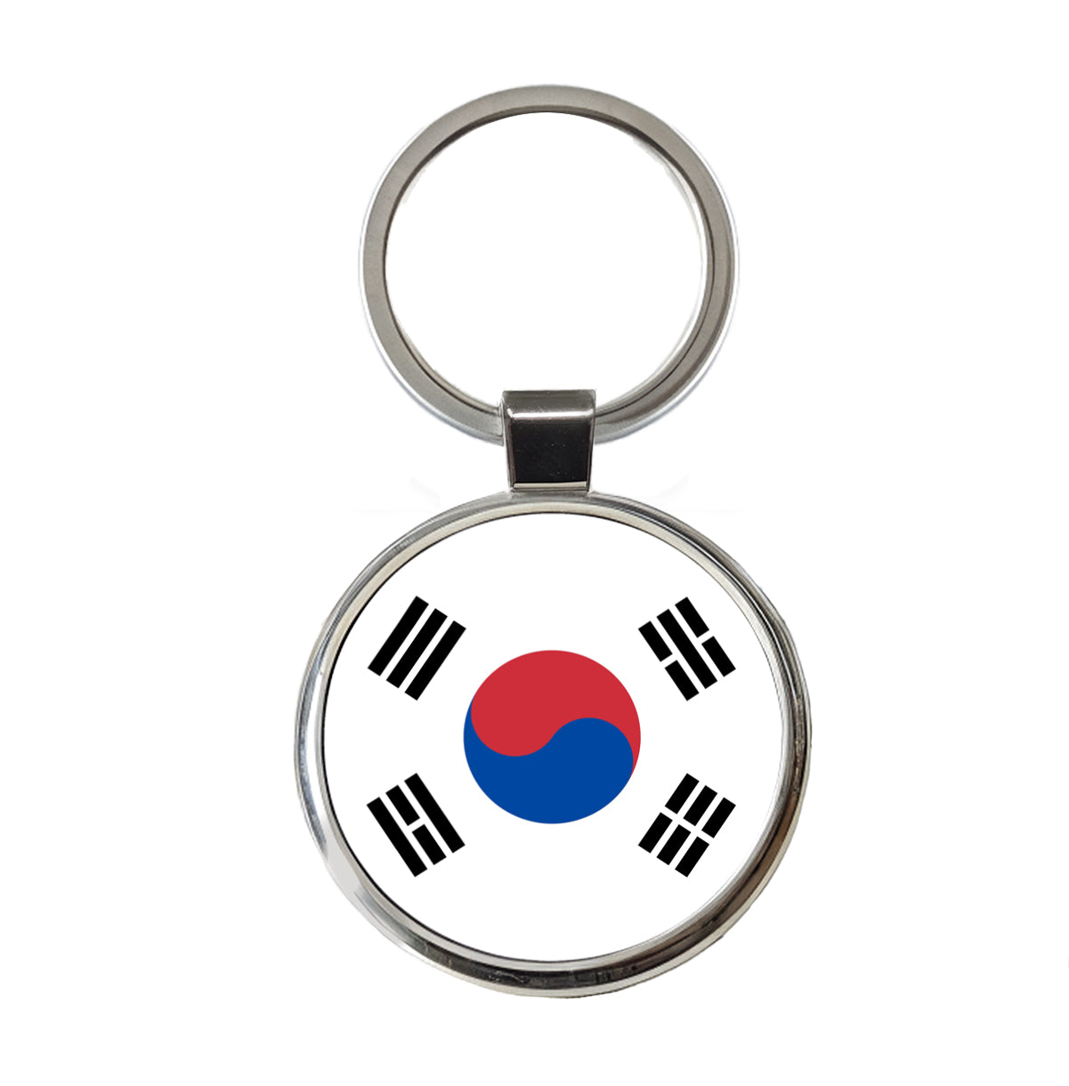 Korea (the Republic of) Country Flag Round Metal Keychain