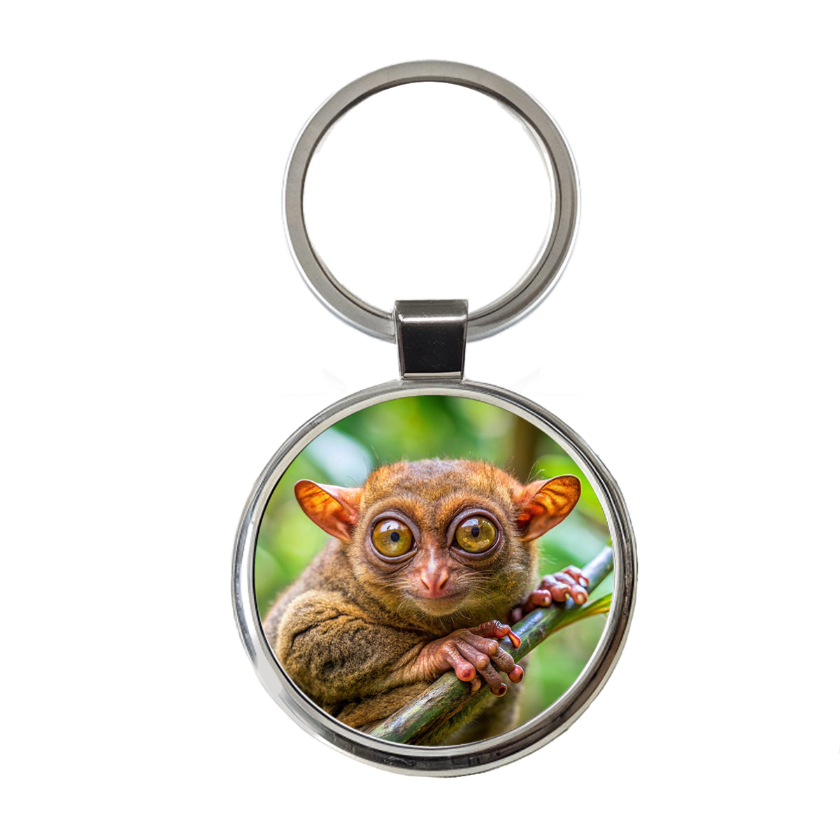 Tarsier Photograph Round Metal Keychain