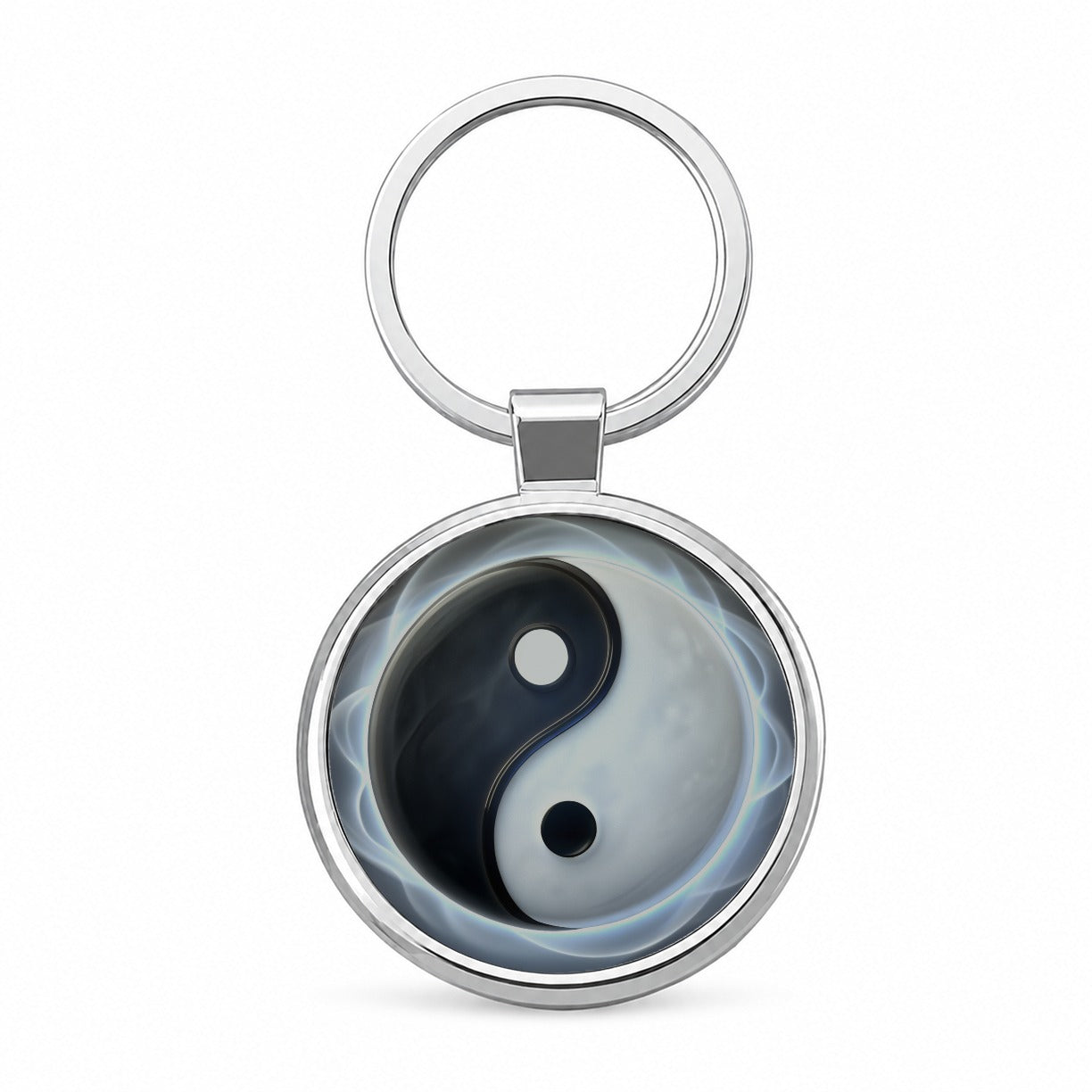 Yin Yang Spiritual Round Metal Keychain