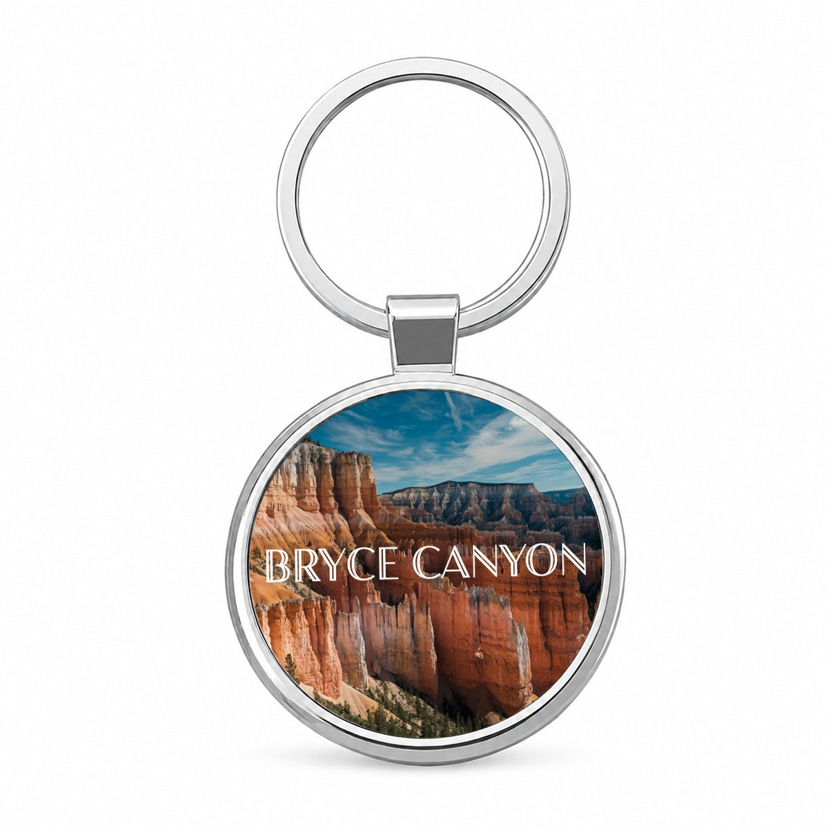 Bryce Canyon Utah Travel Round Metal Keychain