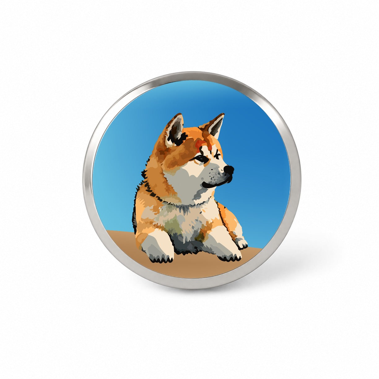 Akita Dog Watercolor Novelty Hat Backpack Lapel Pin