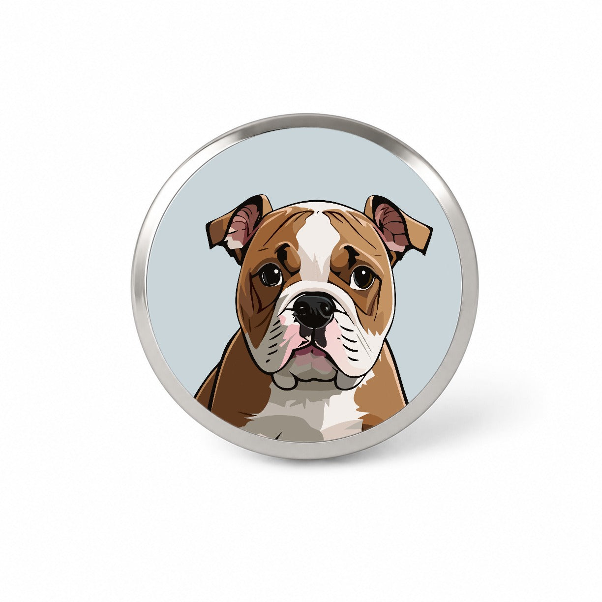 American Bulldog Staring Novelty Hat Backpack Lapel Pin