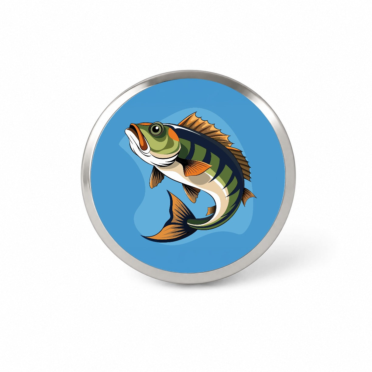Bass Fish Fishing Novelty Hat Backpack Lapel Pin