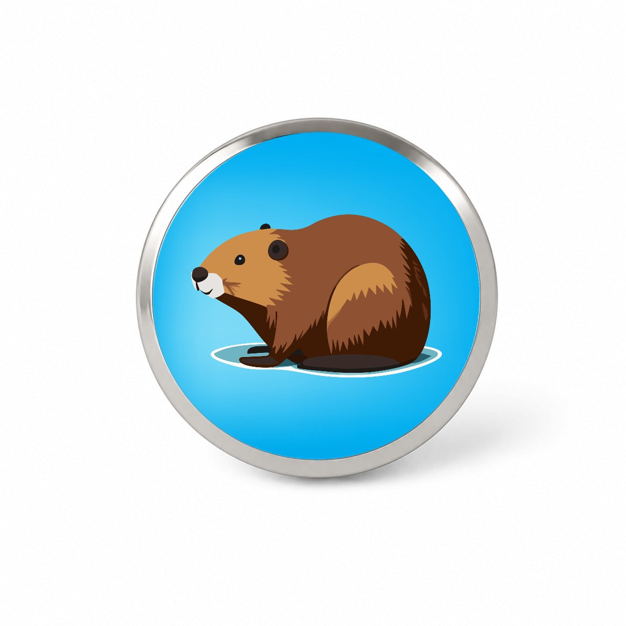 Beaver Cute Profile Novelty Hat Backpack Lapel Pin