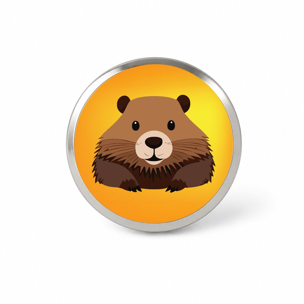 Beaver Cute Staring Novelty Hat Backpack Lapel Pin