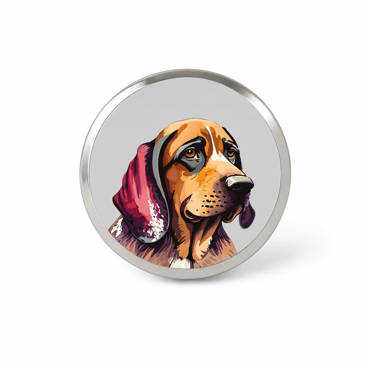 Bloodhound Dog Watercolor Novelty Hat Backpack Lapel Pin