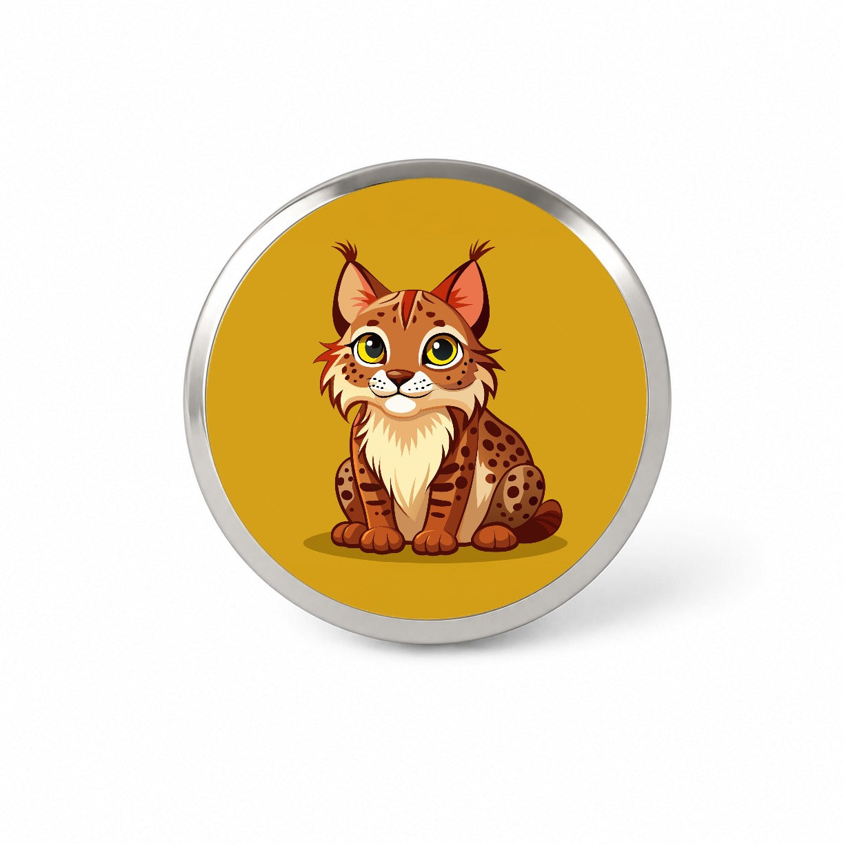 Bobcat Cute Novelty Hat Backpack Lapel Pin