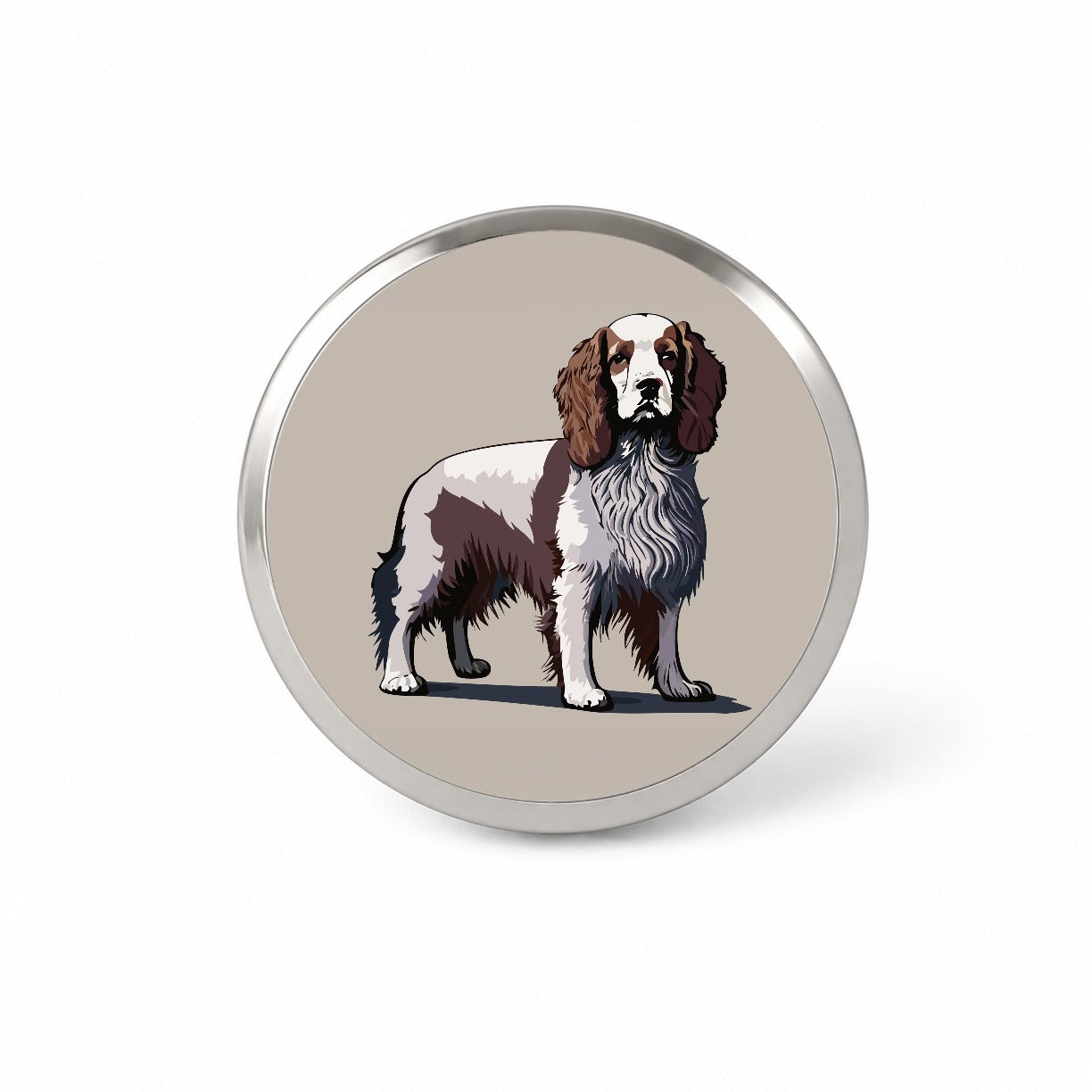 Brittany Spaniel Dog Standing Novelty Hat Backpack Lapel Pin