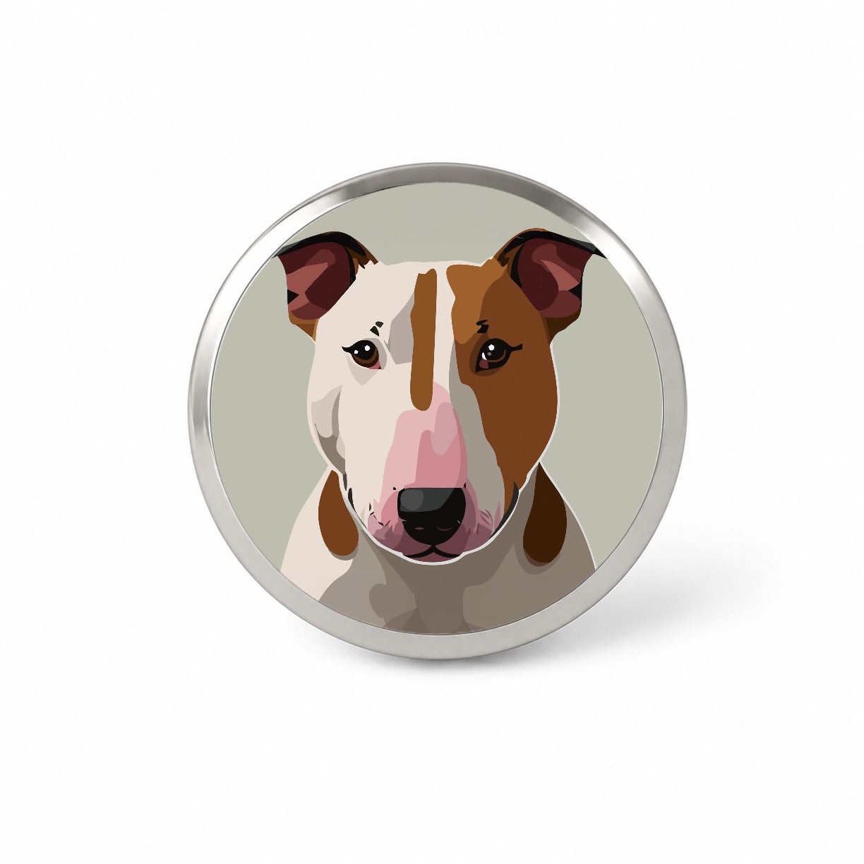 Bull Terrier Dog Staring Novelty Hat Backpack Lapel Pin