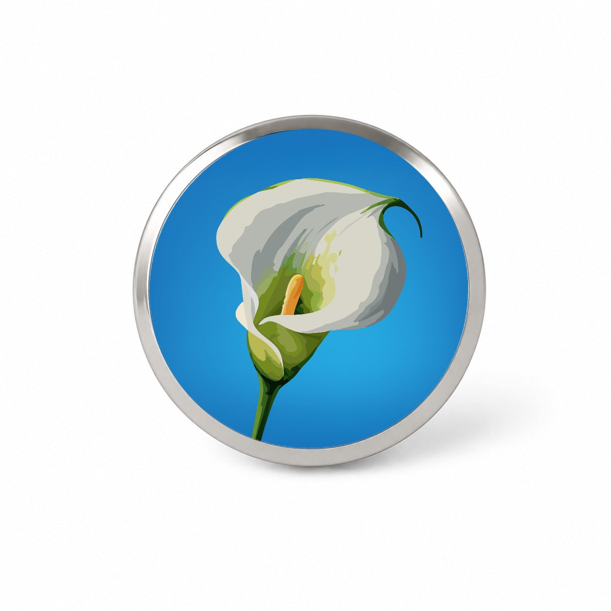 Calla Lily Flower White Novelty Hat Backpack Lapel Pin