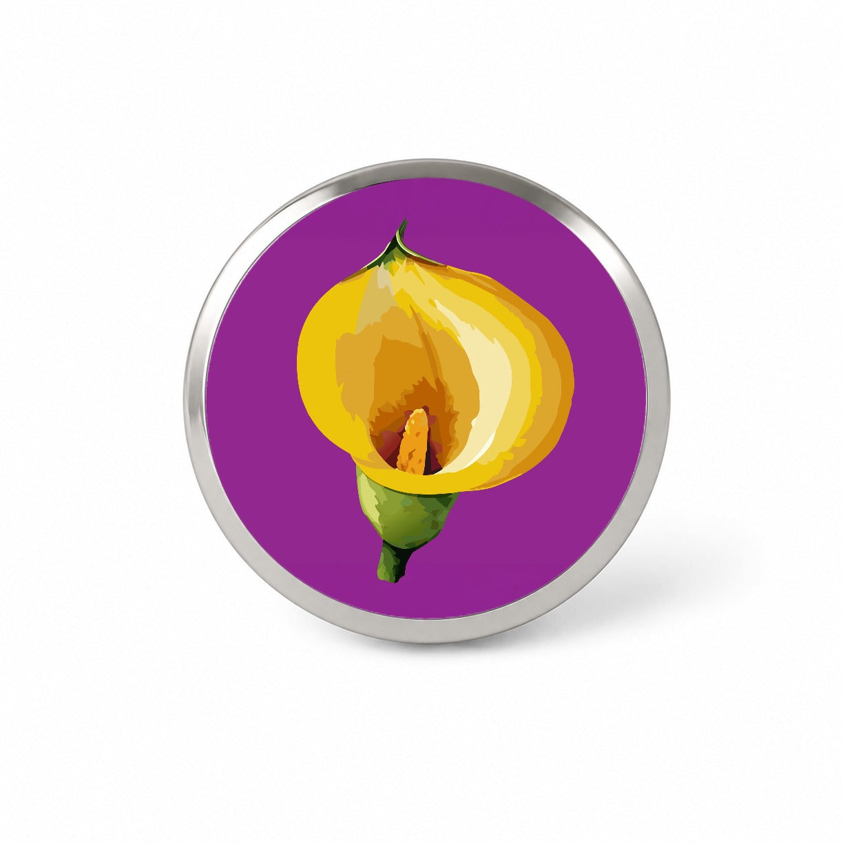 Calla Lily Flower Yellow Novelty Hat Backpack Lapel Pin