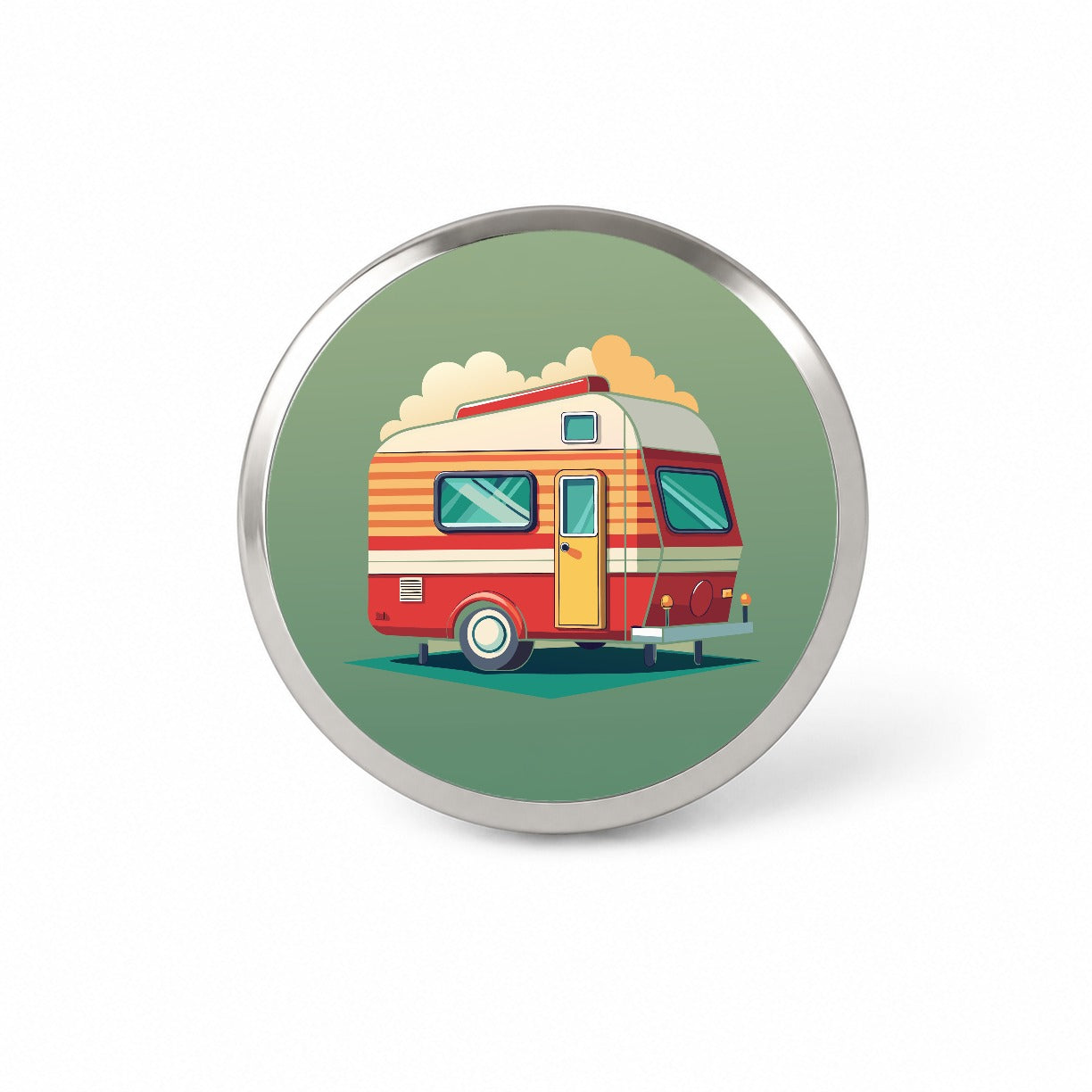 Camper RV Trailer Retro Novelty Hat Backpack Lapel Pin
