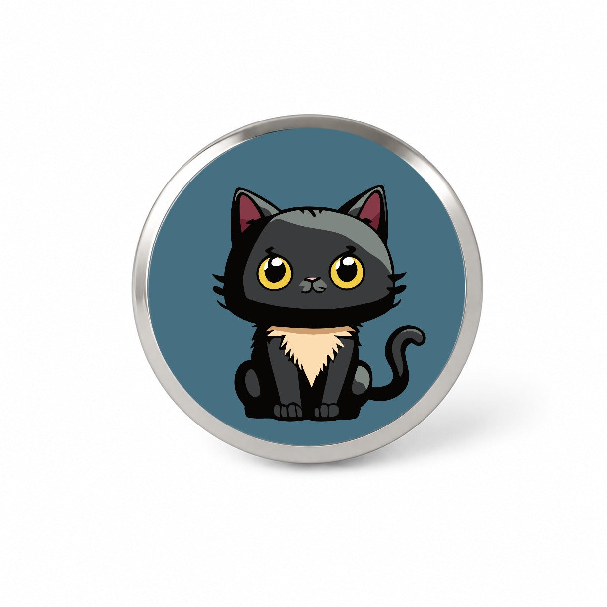 Cat Kitty Chibi Novelty Hat Backpack Lapel Pin