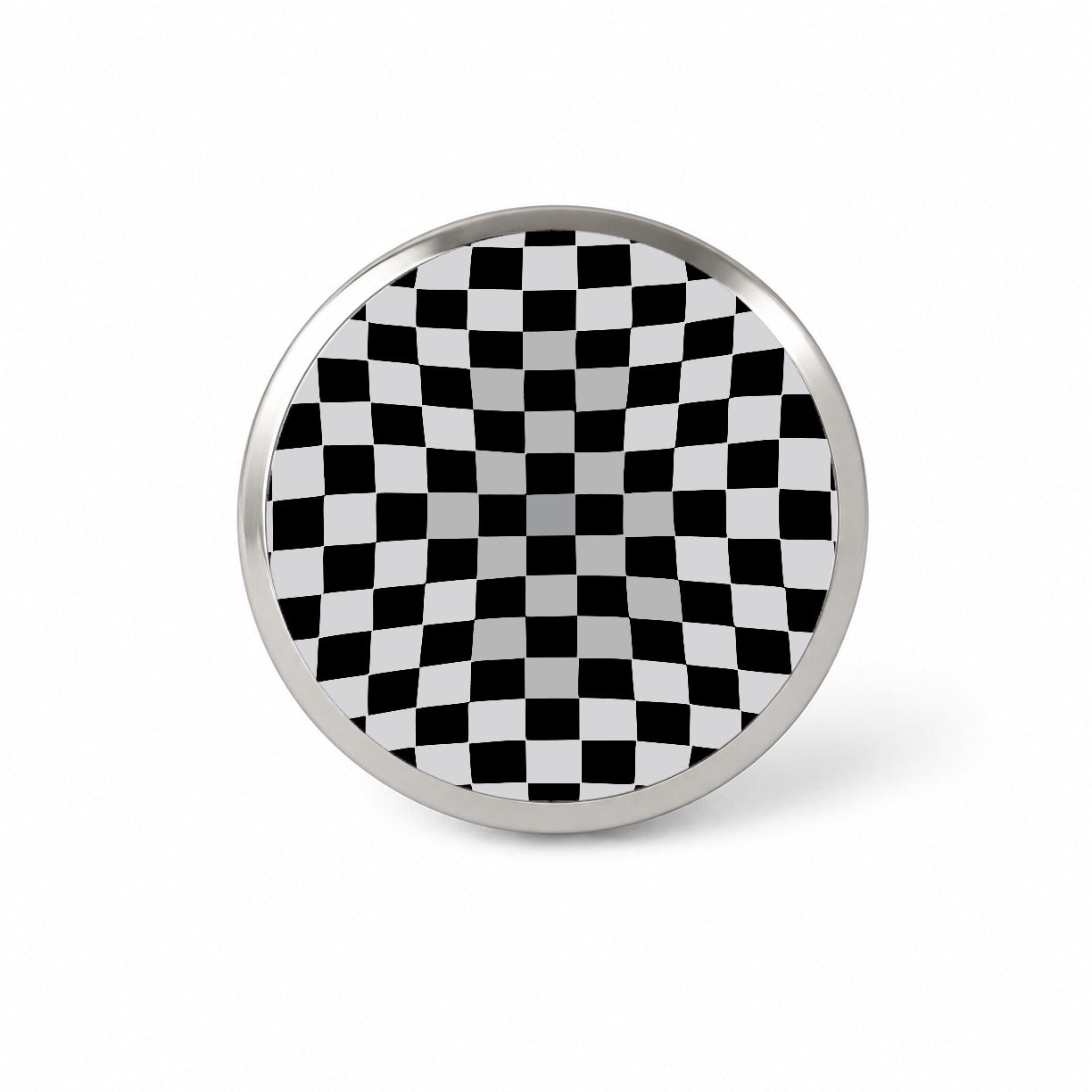 Checkered Flag Black White Novelty Hat Backpack Lapel Pin