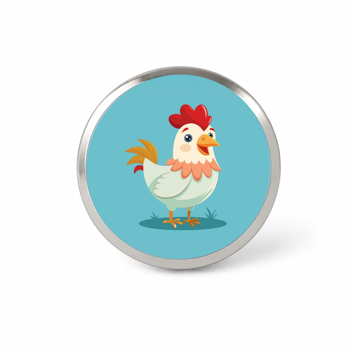 Chicken Rooster Happy Novelty Hat Backpack Lapel Pin