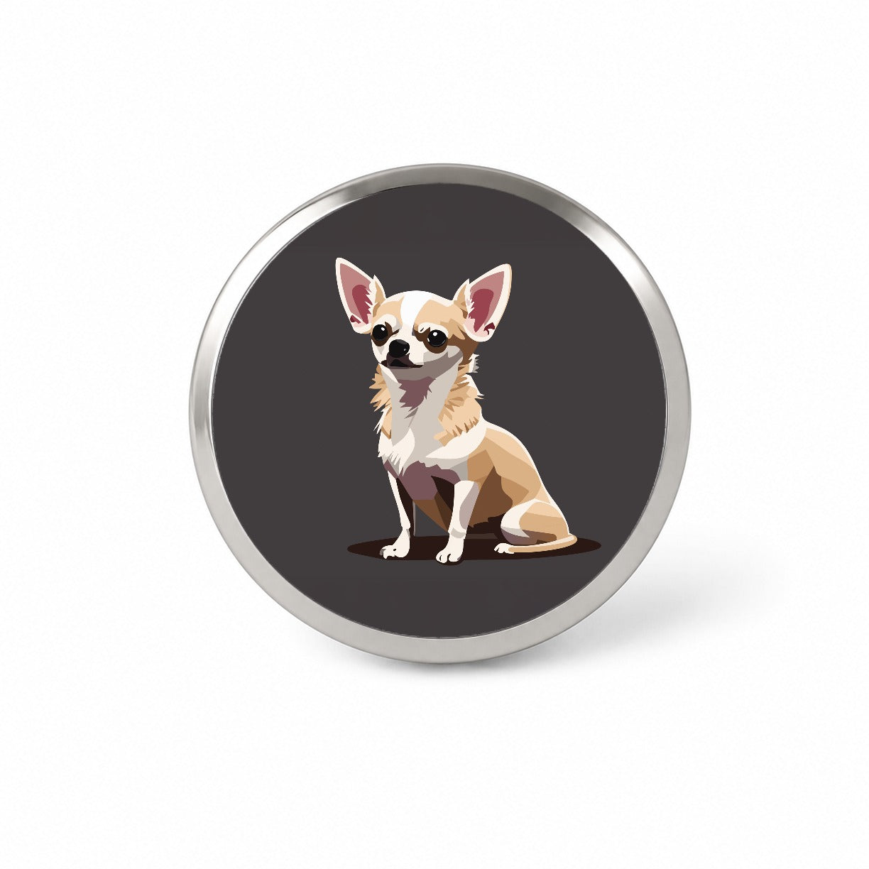Chihuahua Dog Sitting Novelty Hat Backpack Lapel Pin