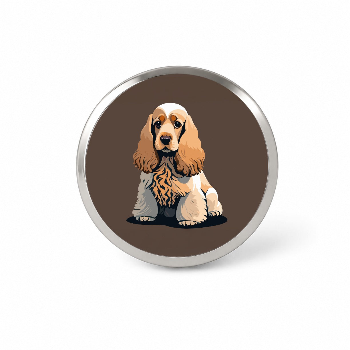Cocker Spaniel Sitting Novelty Hat Backpack Lapel Pin