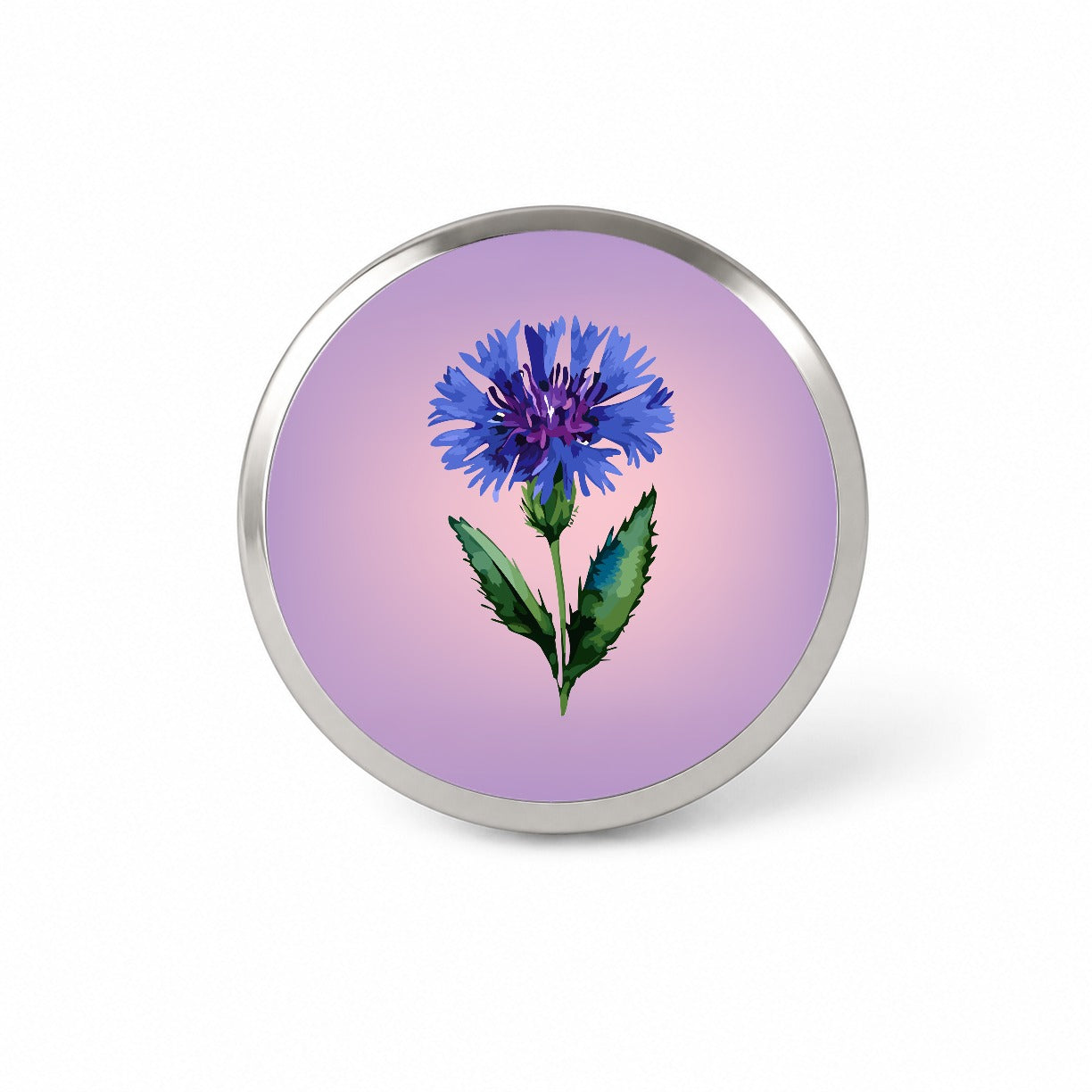 Cornflower Bachelors Buttons Flowers Blue Novelty Hat Backpack Lapel Pin