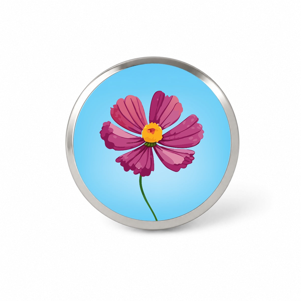 Cosmos Flower Pink Novelty Hat Backpack Lapel Pin
