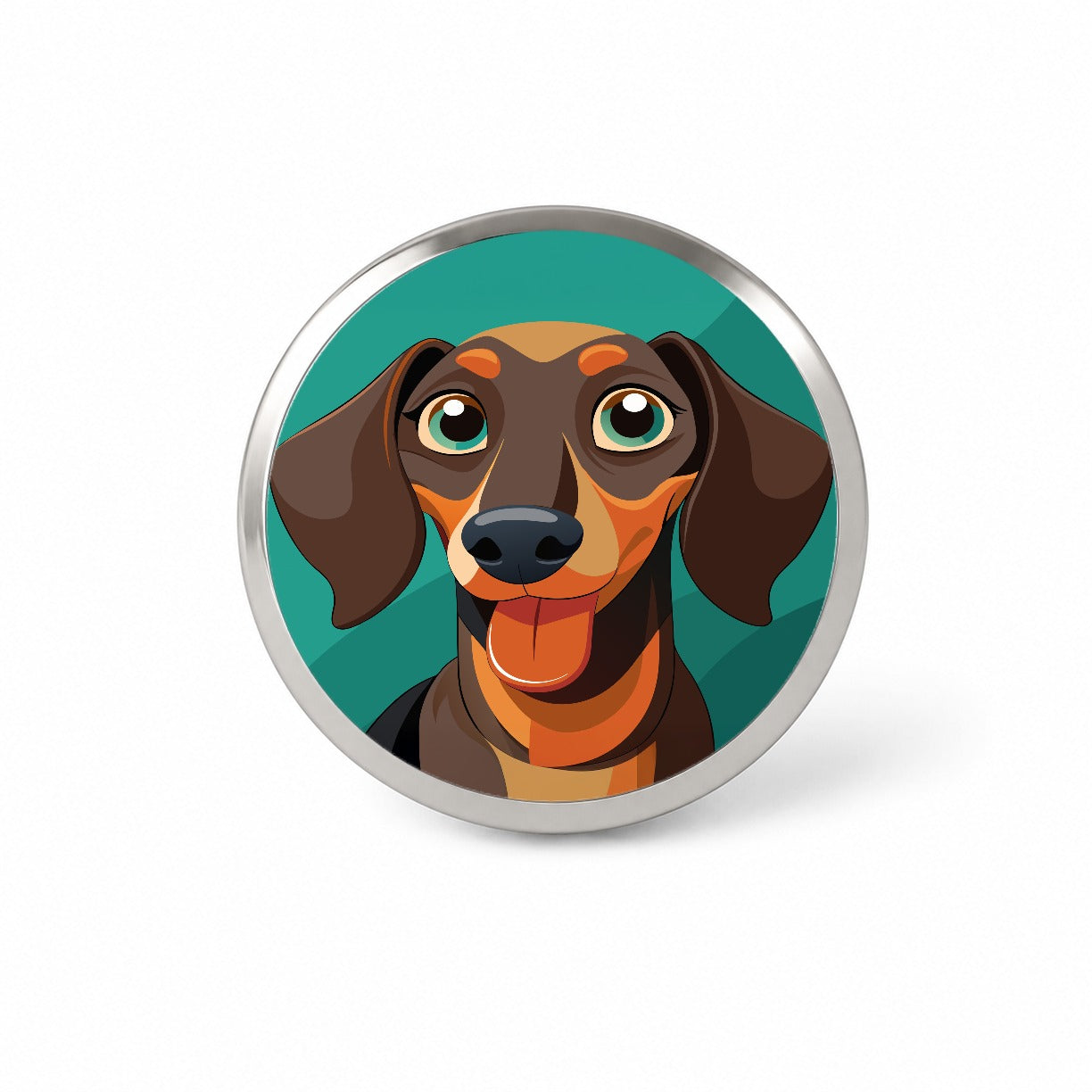 Dachshund Dog Sticking Out Tongue Funny Novelty Hat Backpack Lapel Pin