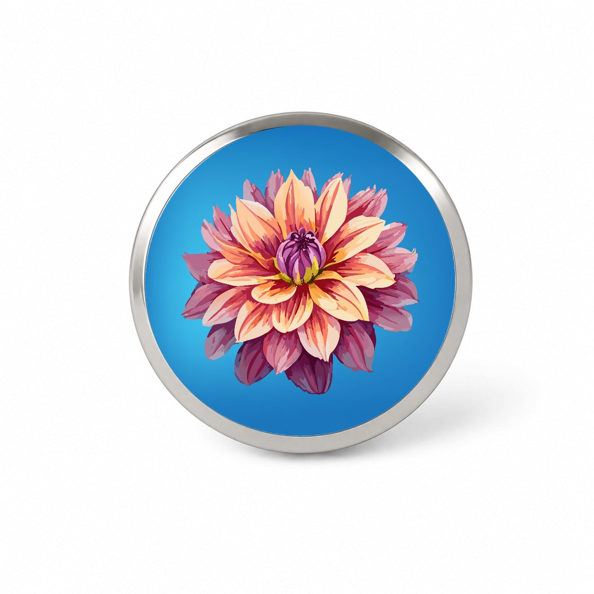 Dahlia Flower Novelty Hat Backpack Lapel Pin