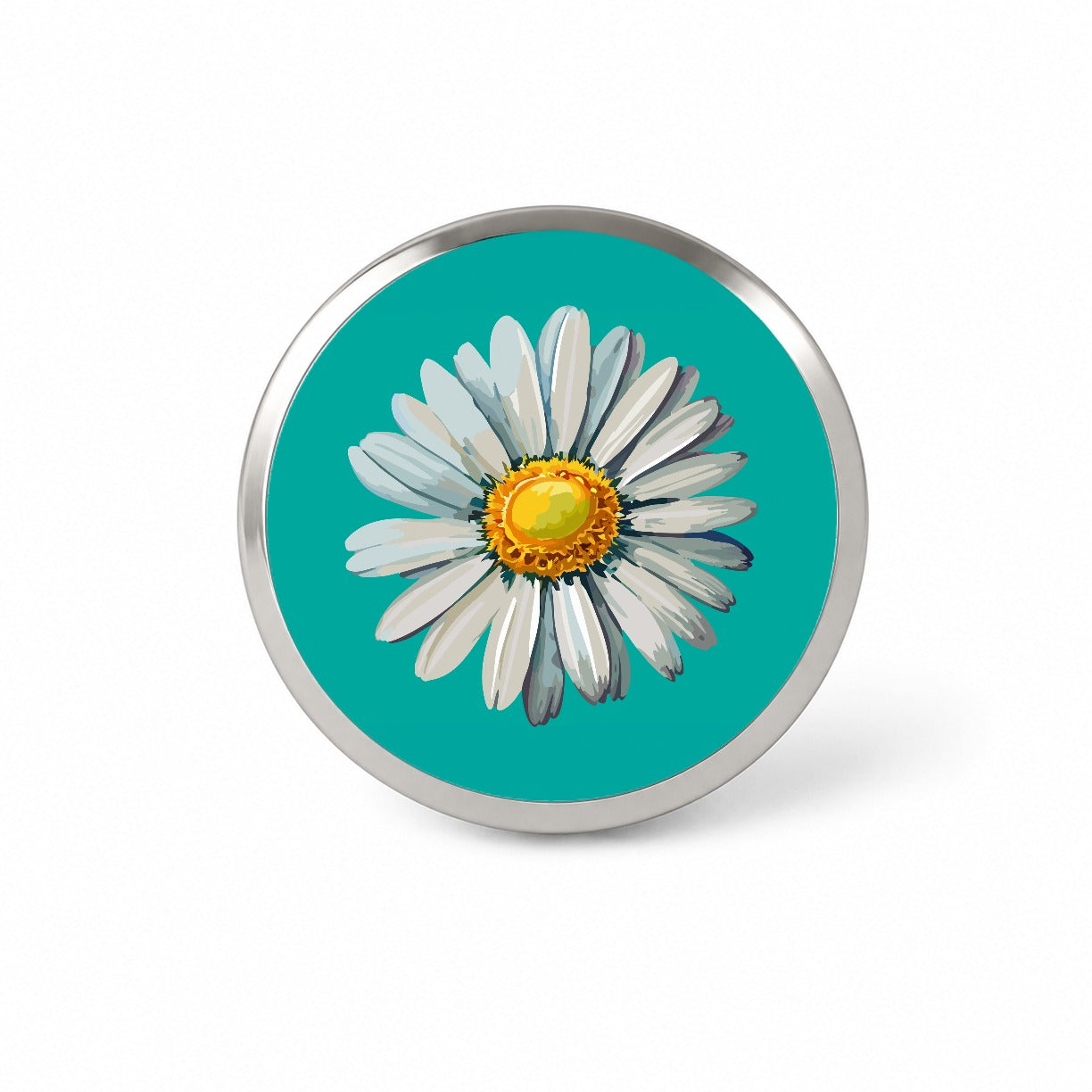 Daisy Daisies Flower White Novelty Hat Backpack Lapel Pin