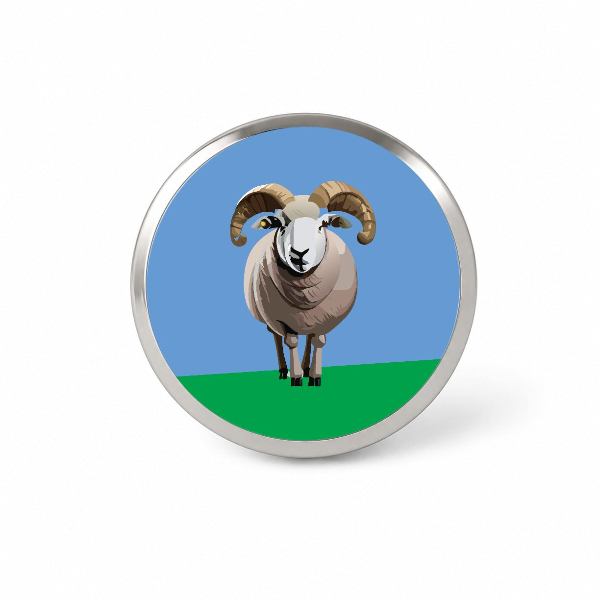 Dall Sheep Thinhorn Wild Staring Novelty Hat Backpack Lapel Pin