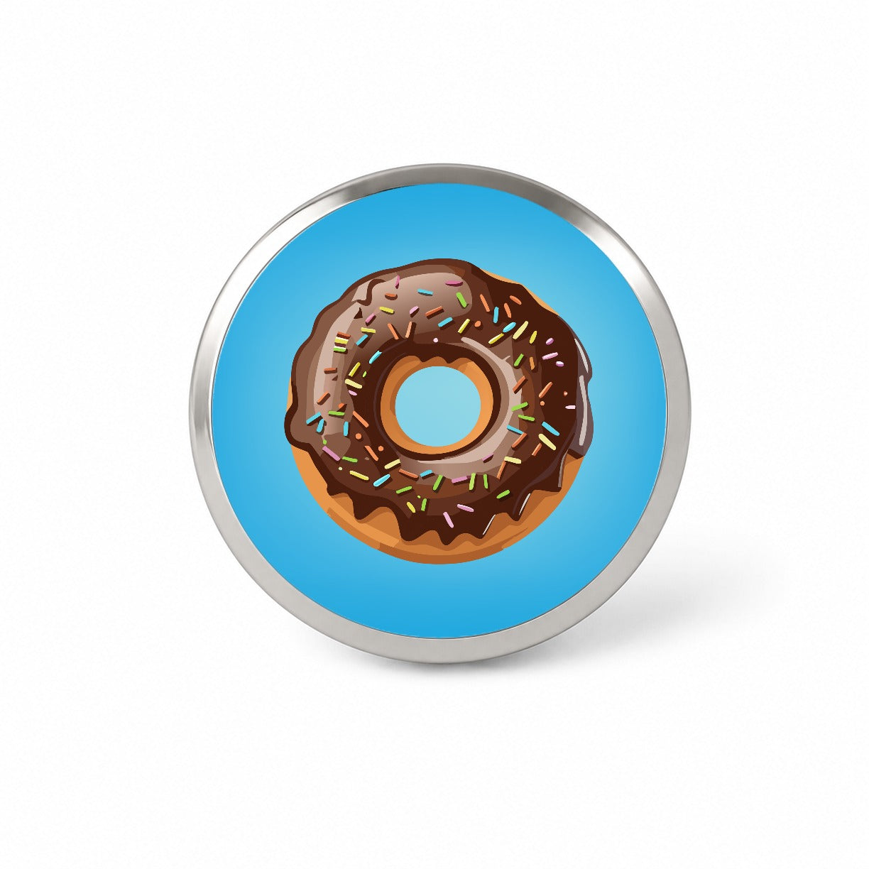 Donut Chocolate Sprinkles Novelty Hat Backpack Lapel Pin