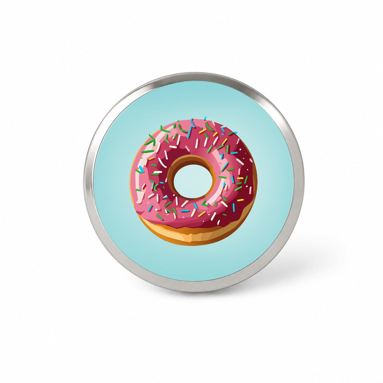 Donut Pink Sprinkles Novelty Hat Backpack Lapel Pin