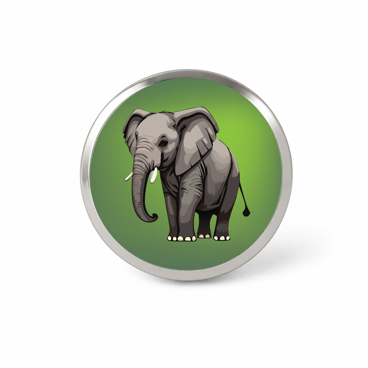 Elephant with Tusks Majestic Novelty Hat Backpack Lapel Pin