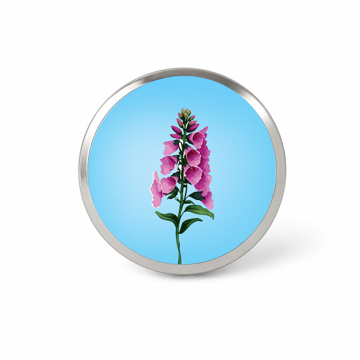 Foxglove Flowers Watercolor Novelty Hat Backpack Lapel Pin