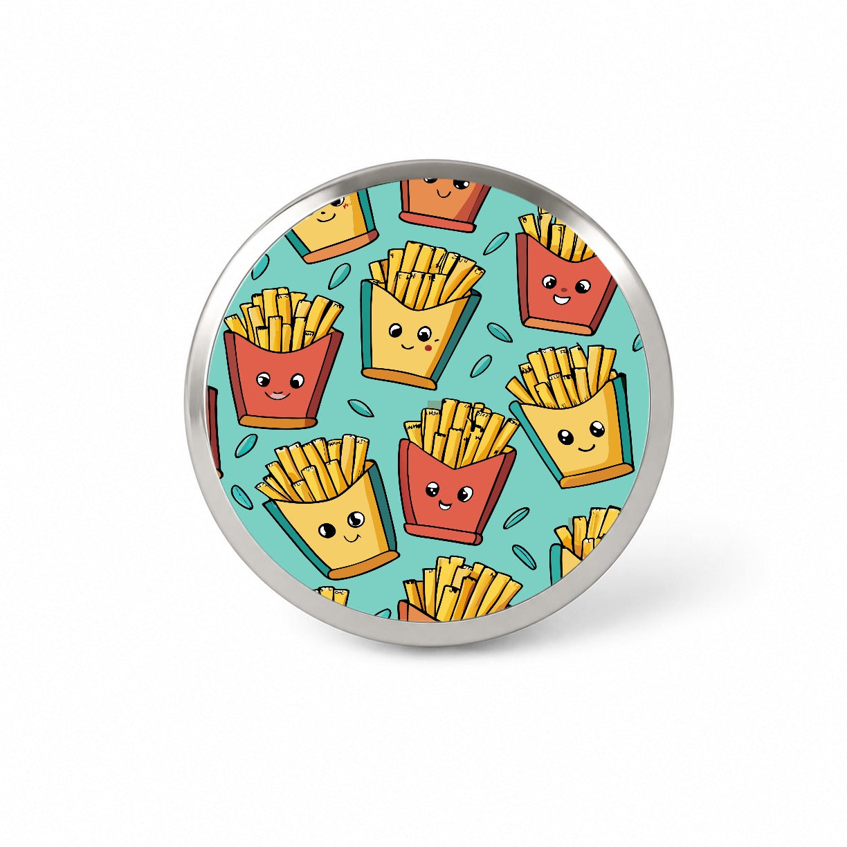 French Fries Cute Pattern Novelty Hat Backpack Lapel Pin