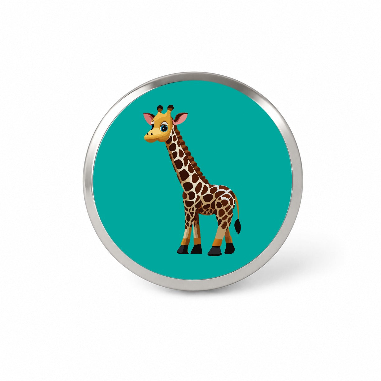 Giraffe Standing Cute Baby Novelty Hat Backpack Lapel Pin