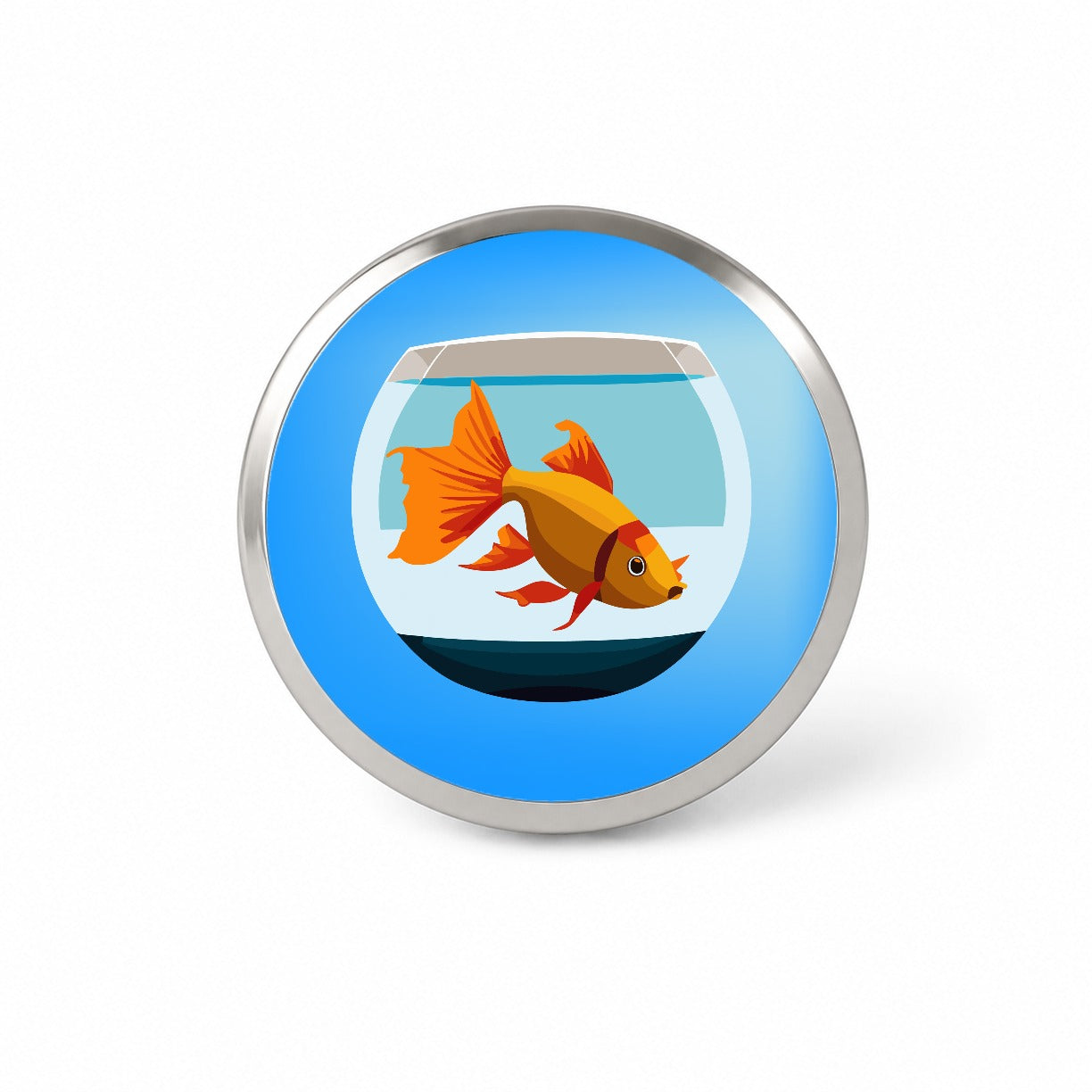 Goldfish in Bowl Pet Novelty Hat Backpack Lapel Pin