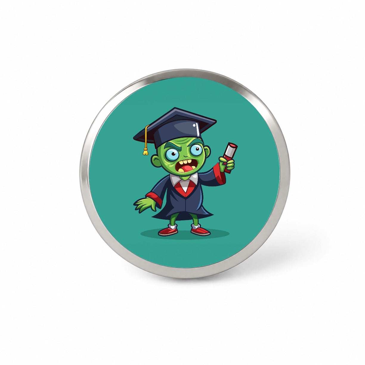 Graduate Zombie Graduation Cartoon Novelty Hat Backpack Lapel Pin